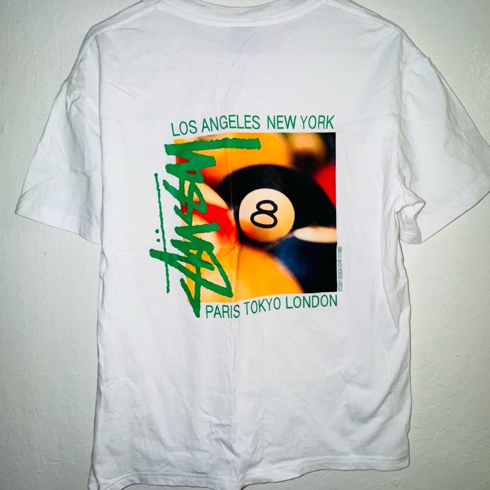 Stussy White Graphic Men's T-Shirt